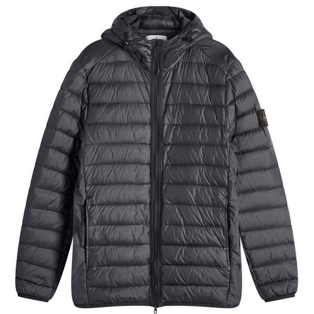 Stone Island Men's Lightweight Hooded Down Jacket Navy Blue